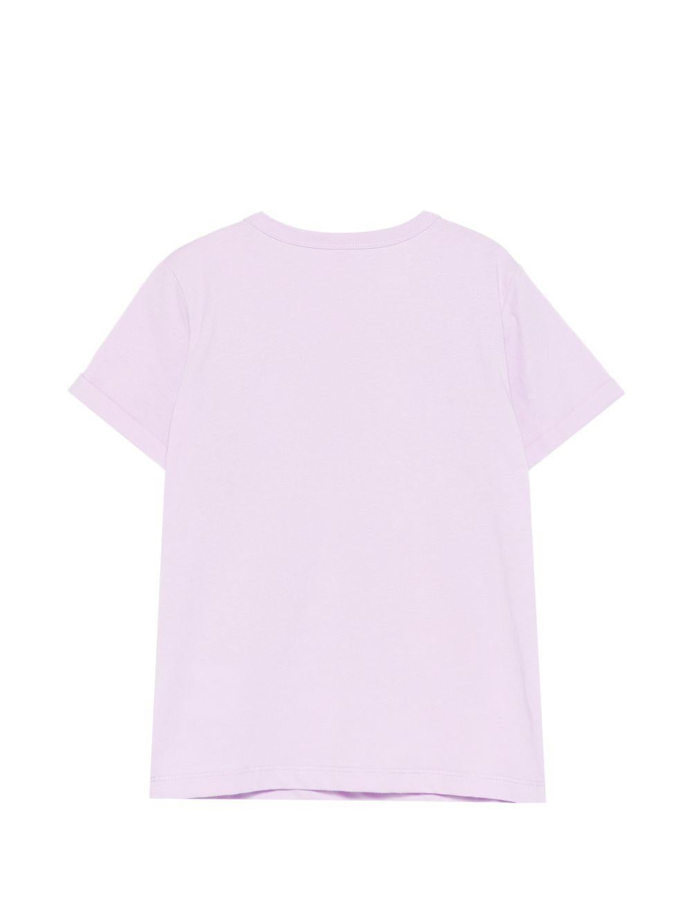 T-shirt per bambina Stella McCartney Kids lilla con dettaglio frange TY8B01 Z0434 539 STELLA McCARTNEY KIDS 