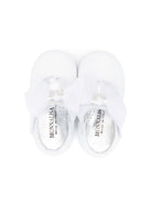 Ballerine per bambina Monnalisa bianco con placca con logo 83E006 5721 0001 MONNALISA 