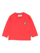 T-shirt per neonati Moschino Kids rosso con motivo Teddy Bear MXO00RLAA10 50109 MOSCHINO KIDS 