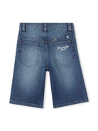Shorts denim per bambino Givenchy Kids blu con logo sul retro H30721 Z10 GIVENCHY KIDS 
