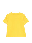 T-shirt per neonati Moschino Kids gialla con stampa tre orsetti MUM04OLAA24 50577 MOSCHINO KIDS 
