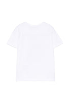 T-shirt per bambino Roberto Cavalli Kids bianca con stampa grafica CBP26138TS WHITE ROBERTO CAVALLI KIDS 
