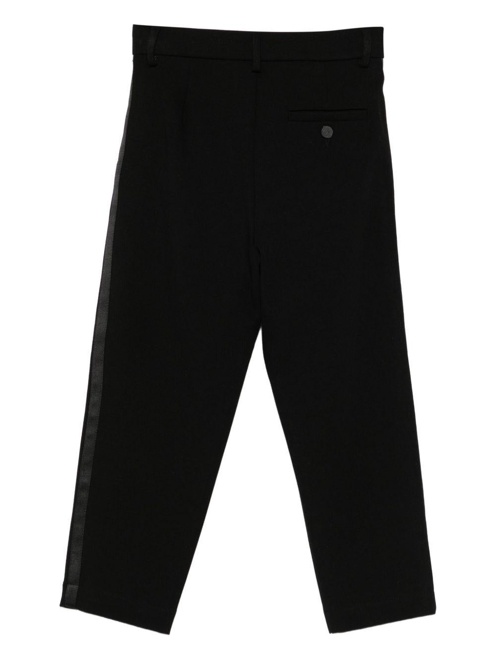 Pantaloni per bambina Douuod Kids nero con dettaglio a righe DX6P40 J0371 930 DOUUOD KIDS 