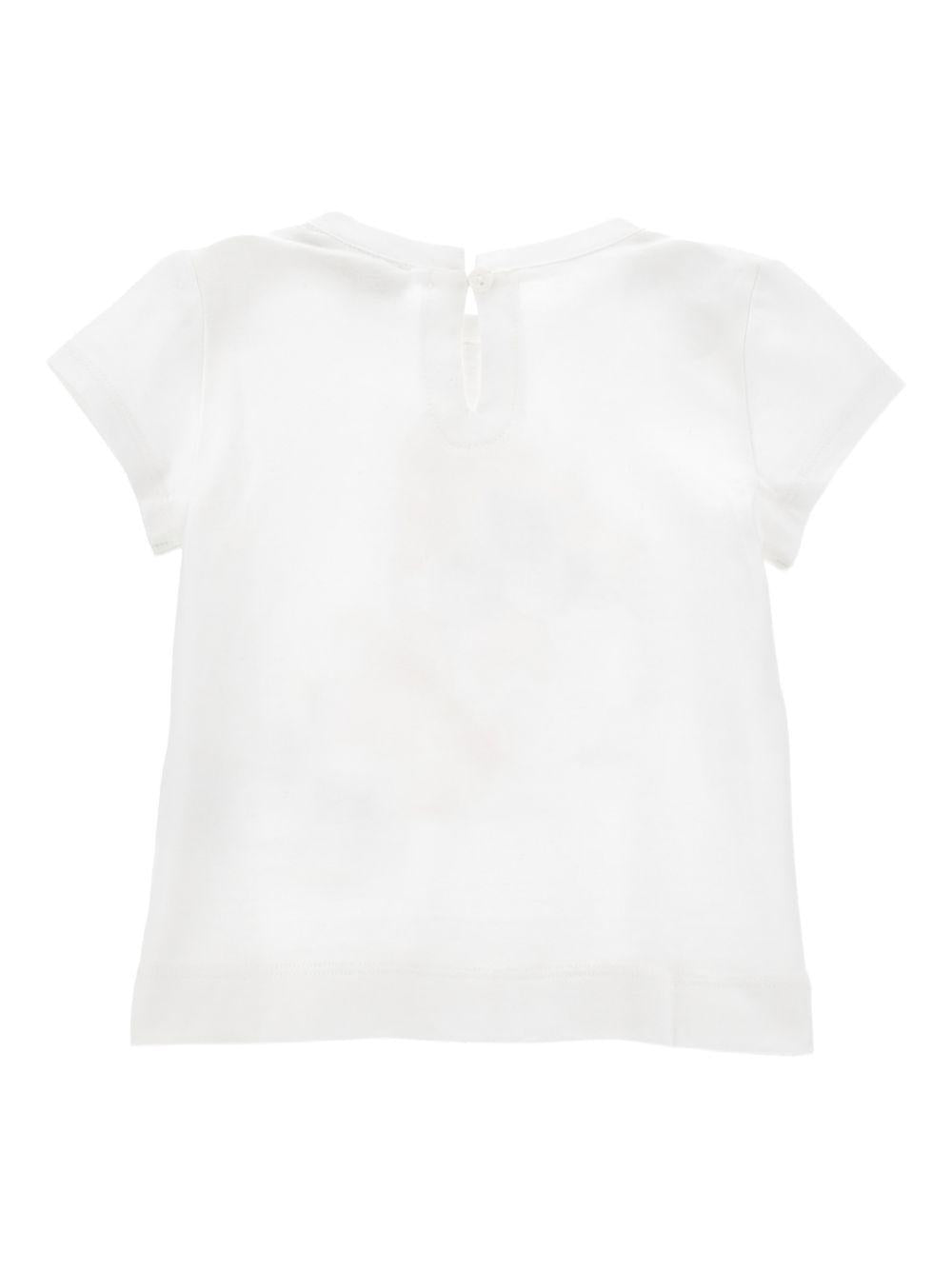 T-shirt per neonata Monnalisa bianca con stampa grafica sul davanti 39G612 7002 0099 MONNALISA KIDS 