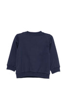 Felpa per neonati Moschino Kids blu con ricamo Teddy Bear MUF06BLCA19 40016 MOSCHINO KIDS 