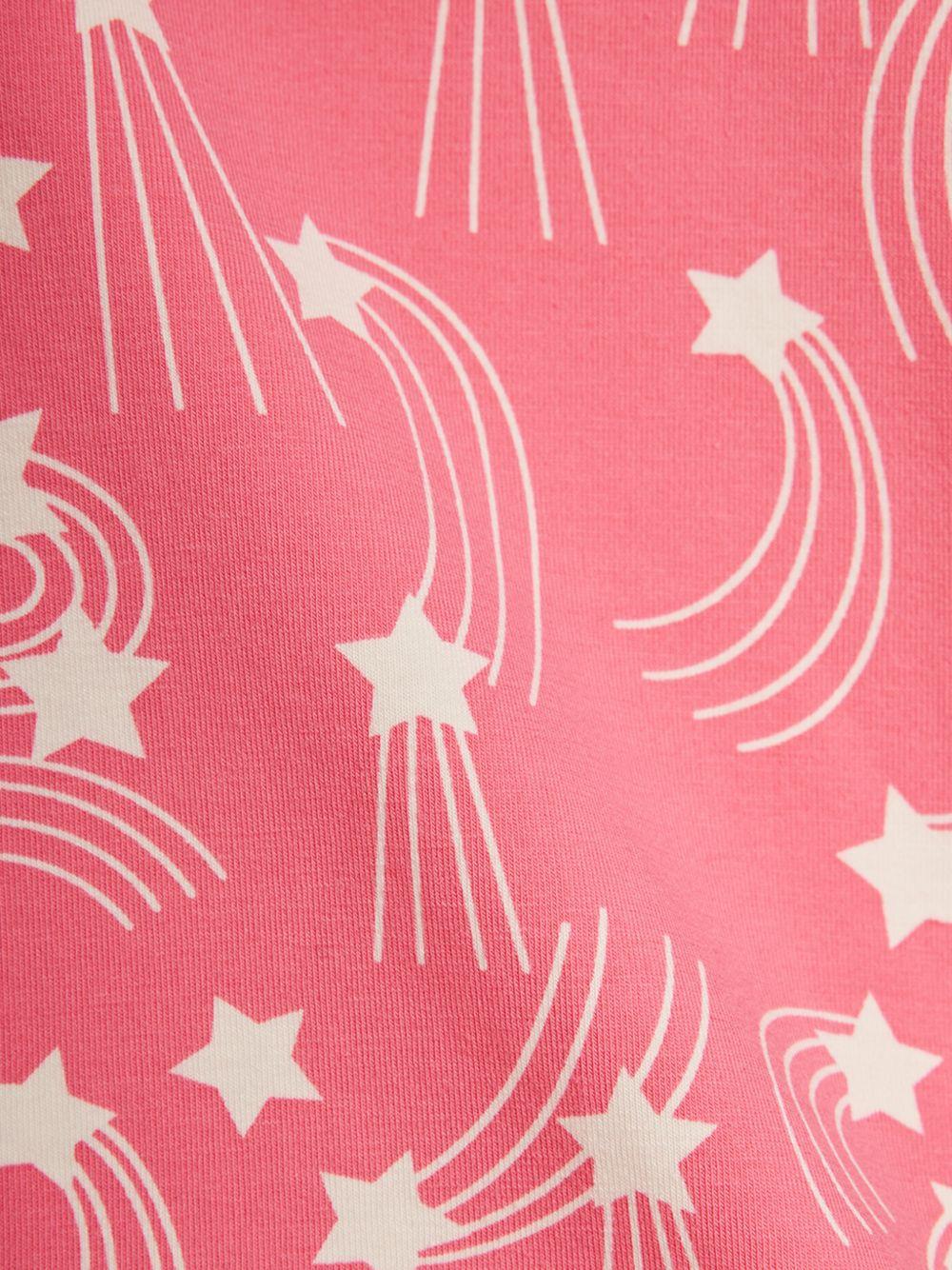 Set tutina e pantaloni per neonata Mini Rodini rosa con stampa a stelle all-over 26240104 PINK MINI RODINI KIDS 
