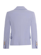 Blazer doppiopetto per bambino Balmain Kids azzurro con bottoni dorati BY2A64 J0371 652 BALMAIN KIDS 