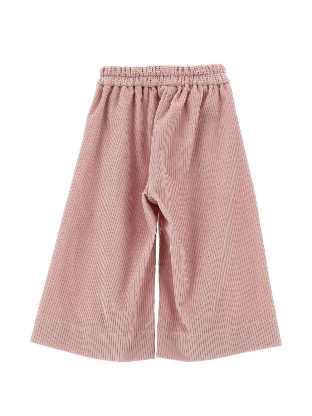 Pantaloni per bambina Monnalisa Kids rosa con placca con logo a cuore 37H400 8852 094F MONNALISA KIDS 