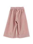 Pantaloni per bambina Monnalisa Kids rosa con placca con logo a cuore 37H400 8852 094F MONNALISA KIDS 