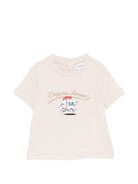 T-shirt per neonato Emporio Armani Kids beige con stampa pallina da tennis EB001081 AF14503 U1156 EMPORIO ARMANI KIDS 