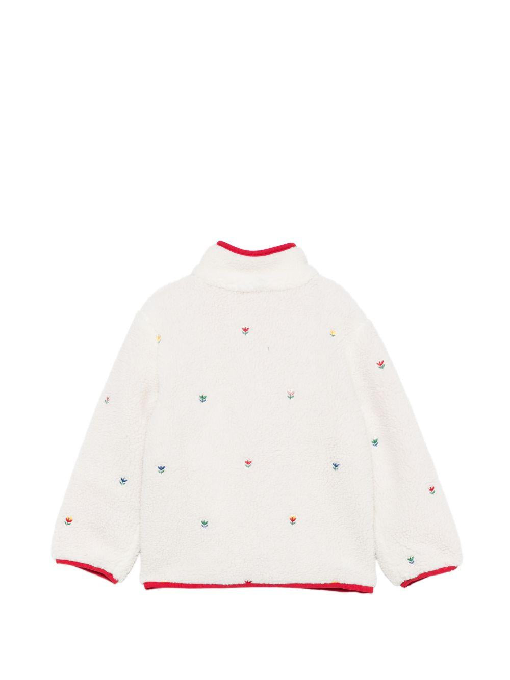 Giubbino per bambina Stella McCartney Kids bianco con ricami floreali TZ2A47 Z3881 189EM STELLA McCARTNEY KIDS 
