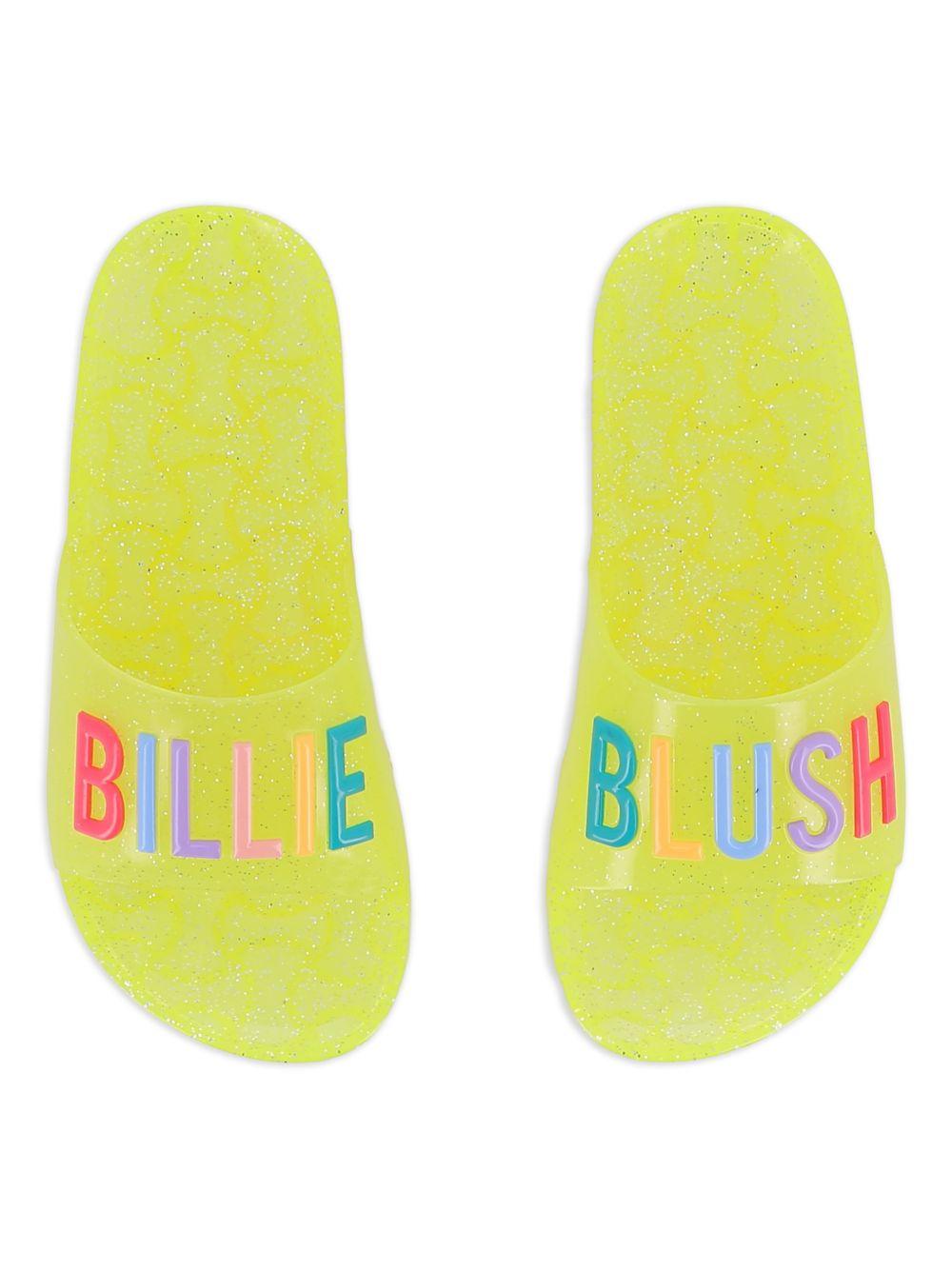 Ciabatte per bambina Billieblush gialle con logo in rilievo sul davanti U21993 599 BILLIEBLUSH KIDS 