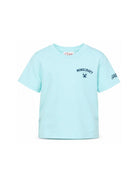 T-shirt per bambino MC2 Saint Barth Kids azzurra con stampa grafica sul retro PRL0001 03966L MC2 ST. BARTH KIDS 