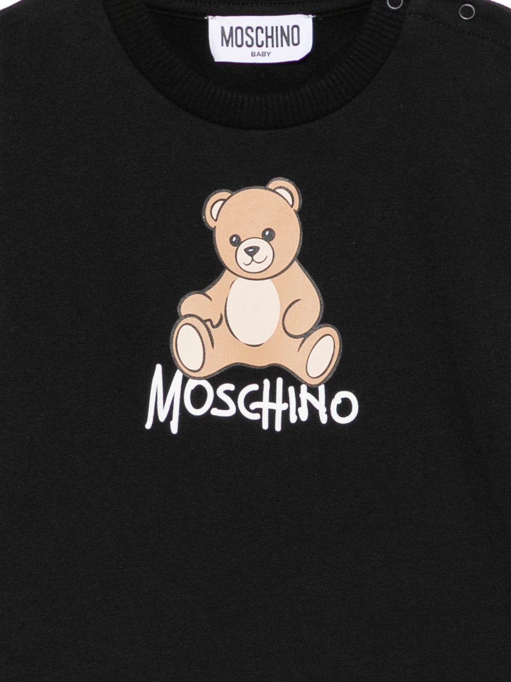 Abito per neonata Moschino Kids nero con motivo Teddy Bear MBV0CVLCA40 60100 MOSCHINO KIDS 