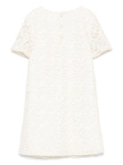 Abito per bambina Bonpoint Emanuela bianco con ricamo a fiori S05GDRW00010 002 BONPOINT KIDS 