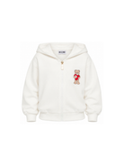 Felpa per bambina Moschino Kids bianca con dettaglio Teddy Bear HDF06TLDA63 10063 MOSCHINO KIDS 