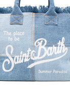 Borsa tote ColetteMC2 Saint Barth blu con design patchwork COL0001 00402L MC2 ST. BARTH KIDS 