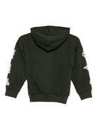 Felpa per bambino Molo verde con cappuccio 1W25J302 9678 MOLO 
