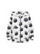 Felpa per bambino Molo kids bianca e nera con stampa grafica pallone 1W26J303 6253 MOLO KIDS 