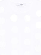 T-shirt per bambina MSGM Kids bianca con applicazioni S6MSJGTH099 001 MSGM KIDS 