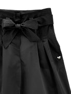 Pantaloni per bambina Monnalisa neri con design con pieghe 17G403 7116 0050 MONNALISA KIDS 