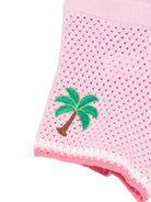 Shorts per bambina MC2 Saint Barth Kids rosa con ricamo floreale YVT0002 03562L MC2 ST. BARTH KIDS 