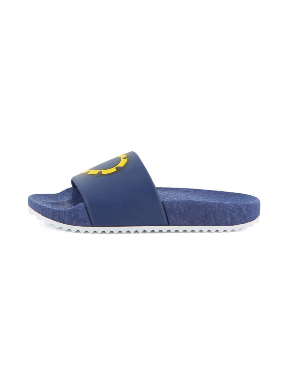 Sandali slides per bambino Kenzo Kids blu con logo K61829 84N KENZO KIDS 