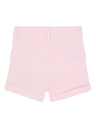 Shorts per bambina Balmain Kids rosa con bottoni color oro BY6A69 Z3702 51E BALMAIN KIDS 