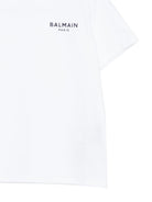 T-shirt per bambino Balmain Kids bianca con logo sul davanti BY8R31 Z3672 100NE BALMAIN KIDS 