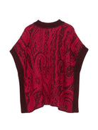 Poncho per bambina Etro Kids rosso con stampa paisley GZ2A23 W0234 562 ETRO KIDS 