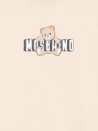Felpa da bambino Moschino Kids bianco crema con stampa orsetto HUF09ULCA19 20829 MOSCHINO KIDS 