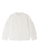 Blusa Elyah per bambina Bonpoint bianco con maniche lunghe S05GBLW00012 002 BONPOINT 