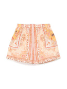 Shorts per bambina ZIMMERMANN Kids Wylie multicolore con stampa grafica all-over 7673AR S251 ZIMMERMANN KIDS 