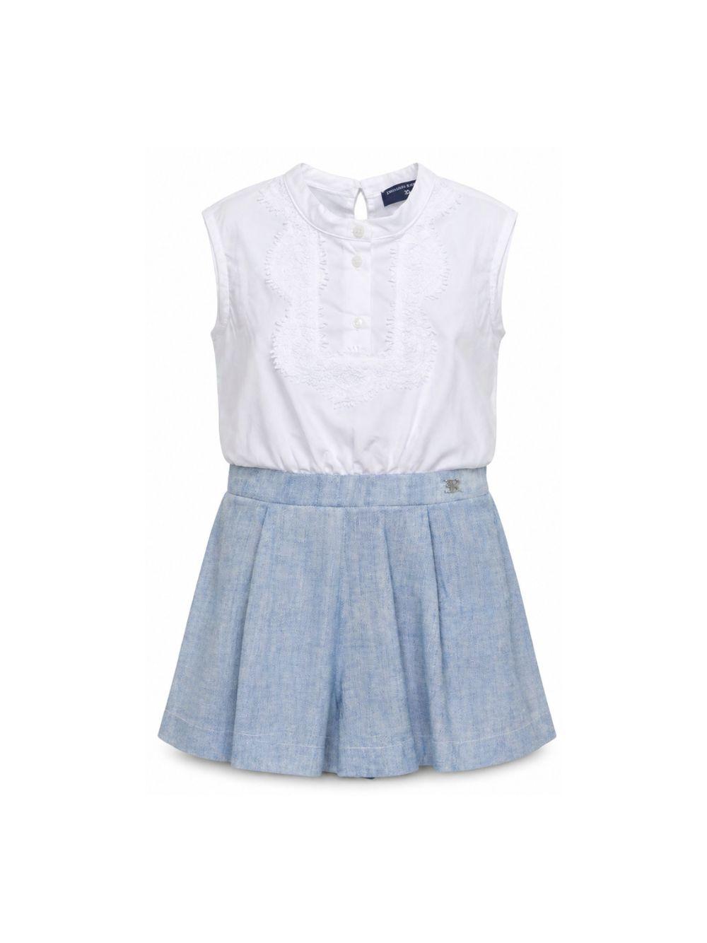 Abito per bambina Ermanno Scervino Junior multicolor con dettagli ricamati Z1G200 7116 0099 ERMANNO SCERVINO KIDS 