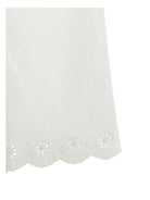 Pantaloni per bambina Monnalisa bianchi con ricamo a fiori 17G400 7014 0001 MONNALISA KIDS 