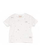 T-shirt per bneonata Elisabetta Franchi La Mia Bambina rosa con decorazioni EGTS1120JE006 C135 ElISABETTA FRANCHI KIDS 
