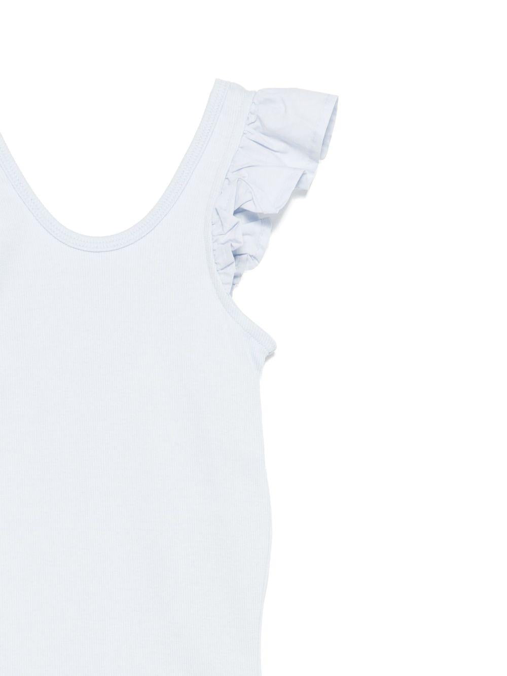 Top per bambina Molo azzurro con ruches e scollo ampio 2S25A106 5467 MOLO KIDS 