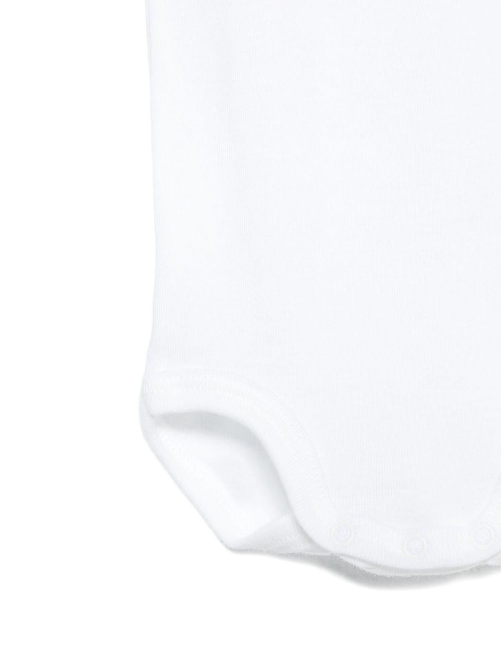 Doppio body per neonati Petit Bateau bianca a girocollo A01T4 00 PETIT BATEAU 