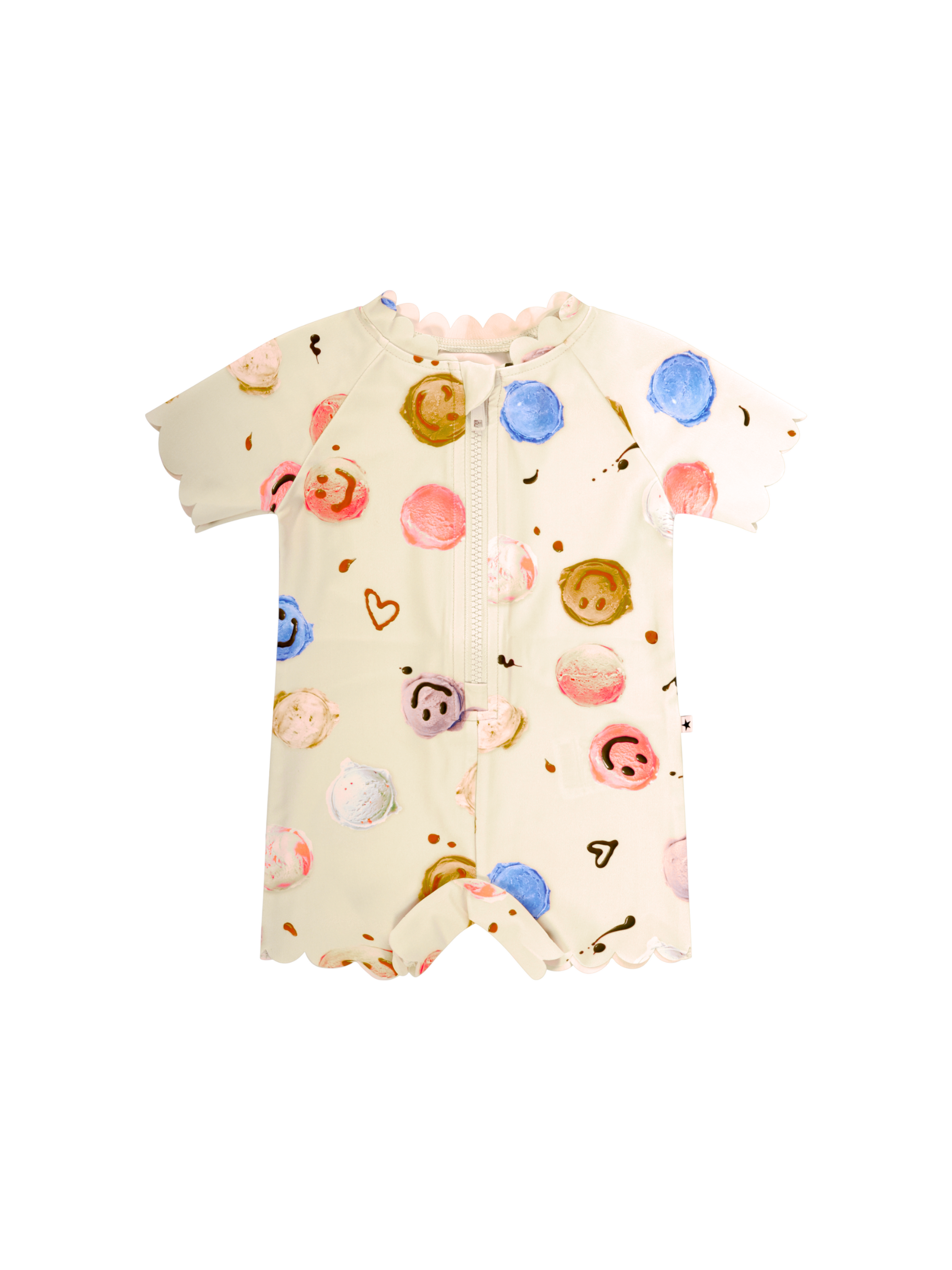 Costume neonata Molo Kids beige con stampa all-over 8S26P527 9502 MOLO KIDS 