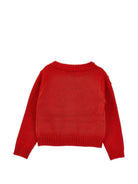 Cardigan per bambina Monnalisa Kids rosso con fiori ricamati all'uncinetto 17H802 8062 0043 MONNALISA KIDS 