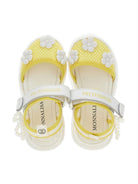 Sandali per bambina Monnalisa gialli con applicazione con fiori 8CG005 7703 9914 MONNALISA KIDS 