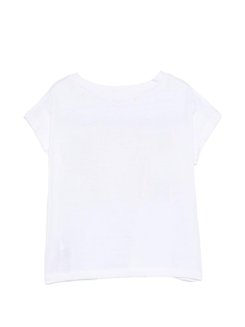 T-shirt per bambina Billieblush bianca con scritta "All mermaids don't live in the sea" sul davanti U21942 10P BILLIEBLUSH KIDS 