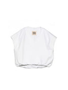 Felpa per bambina Douuod Kids bianca con scollo a V DY4A12 J0371 100 DOUUOD 