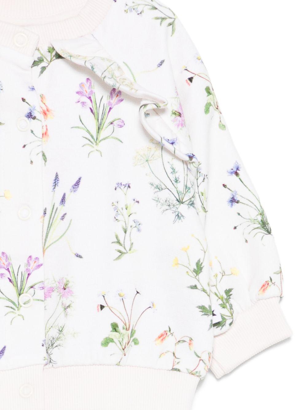 Felpa Daphne per neonata Molo beige con stampa fiori 4S26J201 9541 MOLO KIDS 