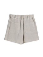 Shorts in tela per bambina Brunello Cucinelli Kids grigio con glitter BH547S285 C169 BRUNELLO CUCINELLI KIDS 