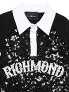 T-shirt per bambina Jhon Richmond Junior nero in paillettes RGP26041PO BLACK JOHN RICHMOND JUNIOR 
