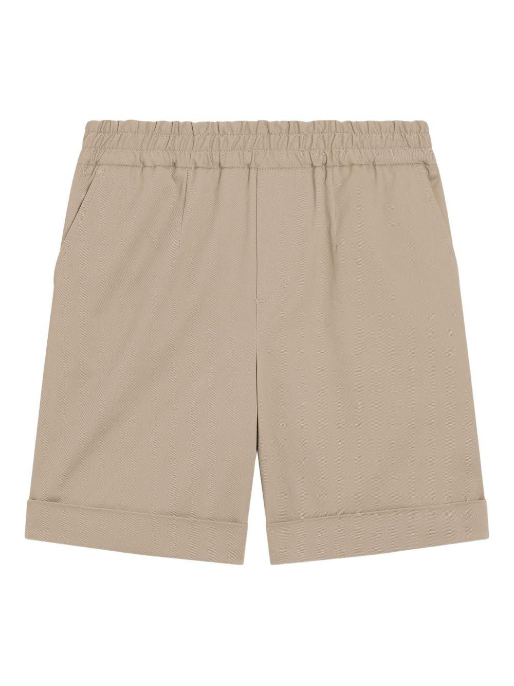 Shorts per bambino Dolce & Gabbana Kids beige con logo posteriore L43Q88 FUFL3 M0208 DOLCE & GABBANA KIDS 
