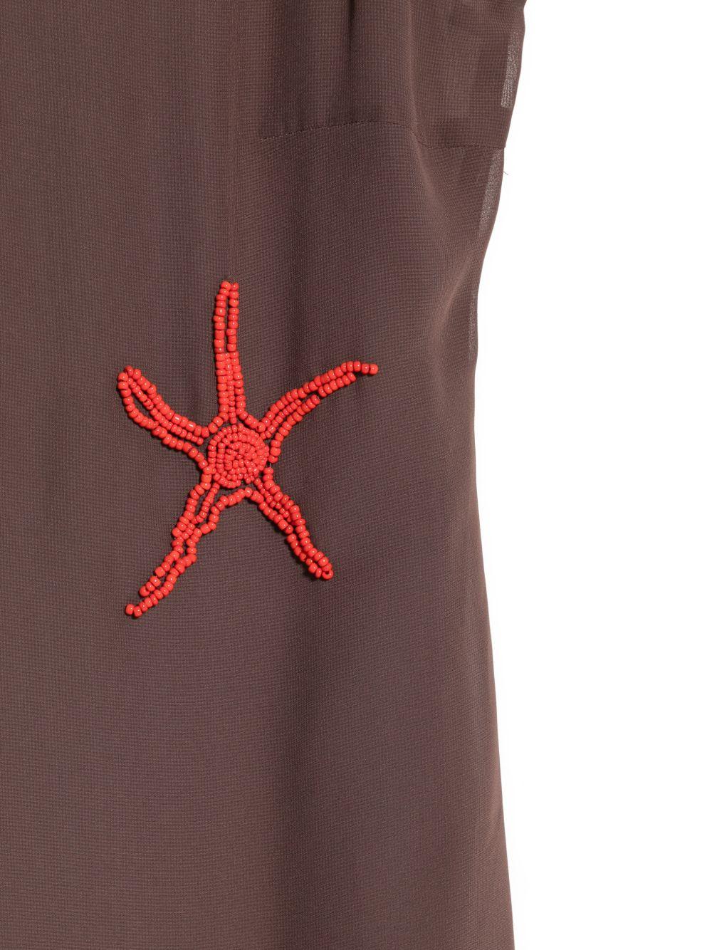 Mini abito da donna MC2 Saint Barth marrone con motivo stella marina RAA0001 09609L MC2 ST. BARTH 