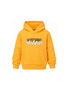 Felpa per bambini Moschino Kids gialla con stampa grafica HUF09ZLCA83 51140 MOSCHINO KIDS 
