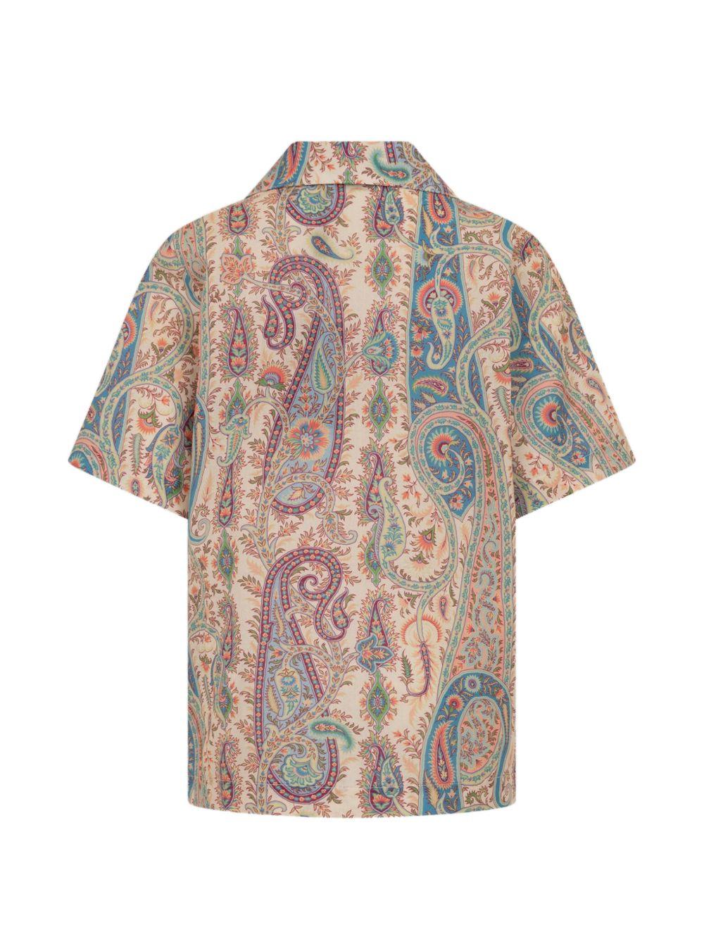Camicia per bambino Etro Kids beige con stampa Paisley all-over GY5P61 M0081 107MC ETRO KIDS 
